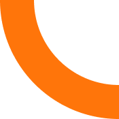 A bold orange curved stripe on a black background, forming part of a thick circular arc in the top left and bottom right corners—reflecting the dynamic flow often seen in Tampa plumbing designs.