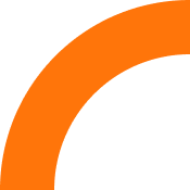 An orange quarter-circle arc, resembling a plumbing fixture, sits on a white background in the top left corner of the image—an abstract nod to Tampa’s vibrant style.
